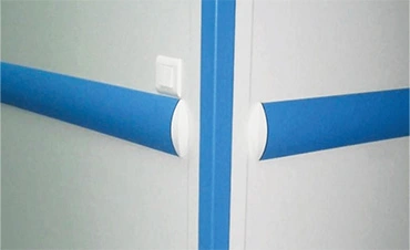 Lisse de protection murale type Acrovyn, pare-chocs à visser cloisons du midi